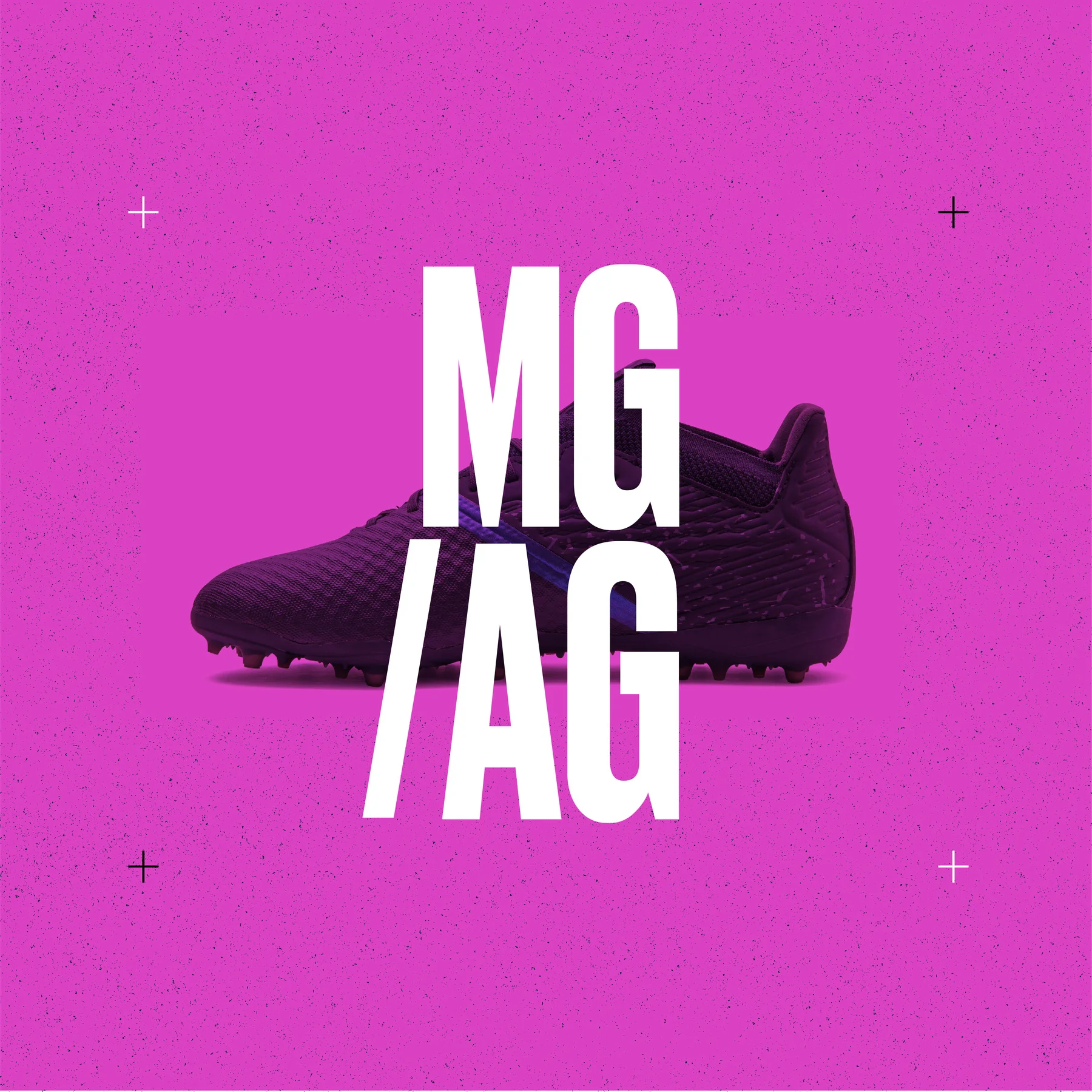 MG/AG packshot study with a magenta outsole shape.