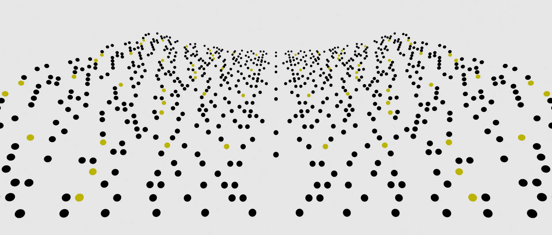 Intermediate Cinema 4D render: a crowd variation with more widely spaced dots.