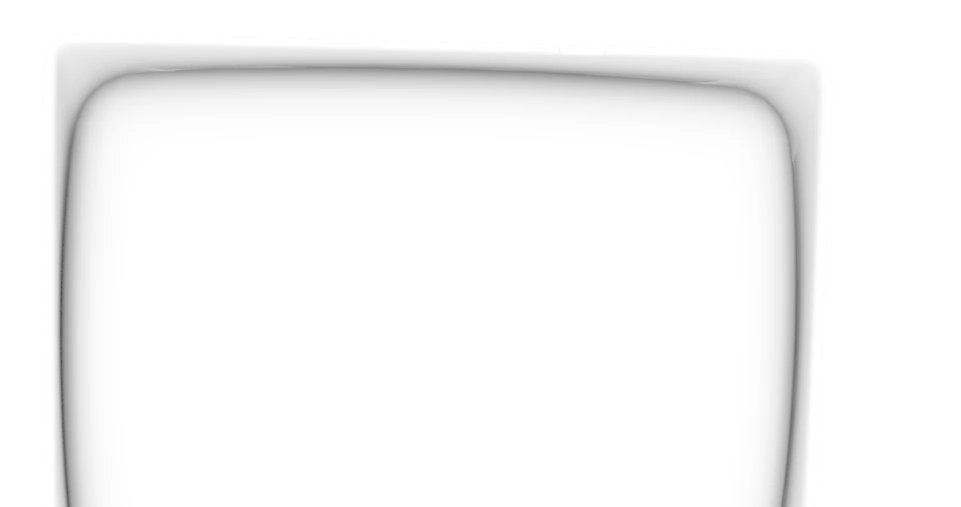 Ambient occlusion pass: the glass and frame in white and grey.
