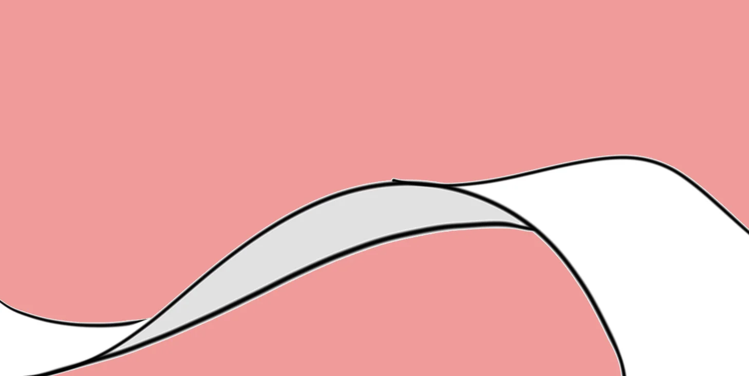 Preparation board: sketch of the receipt forming a curved ribbon.