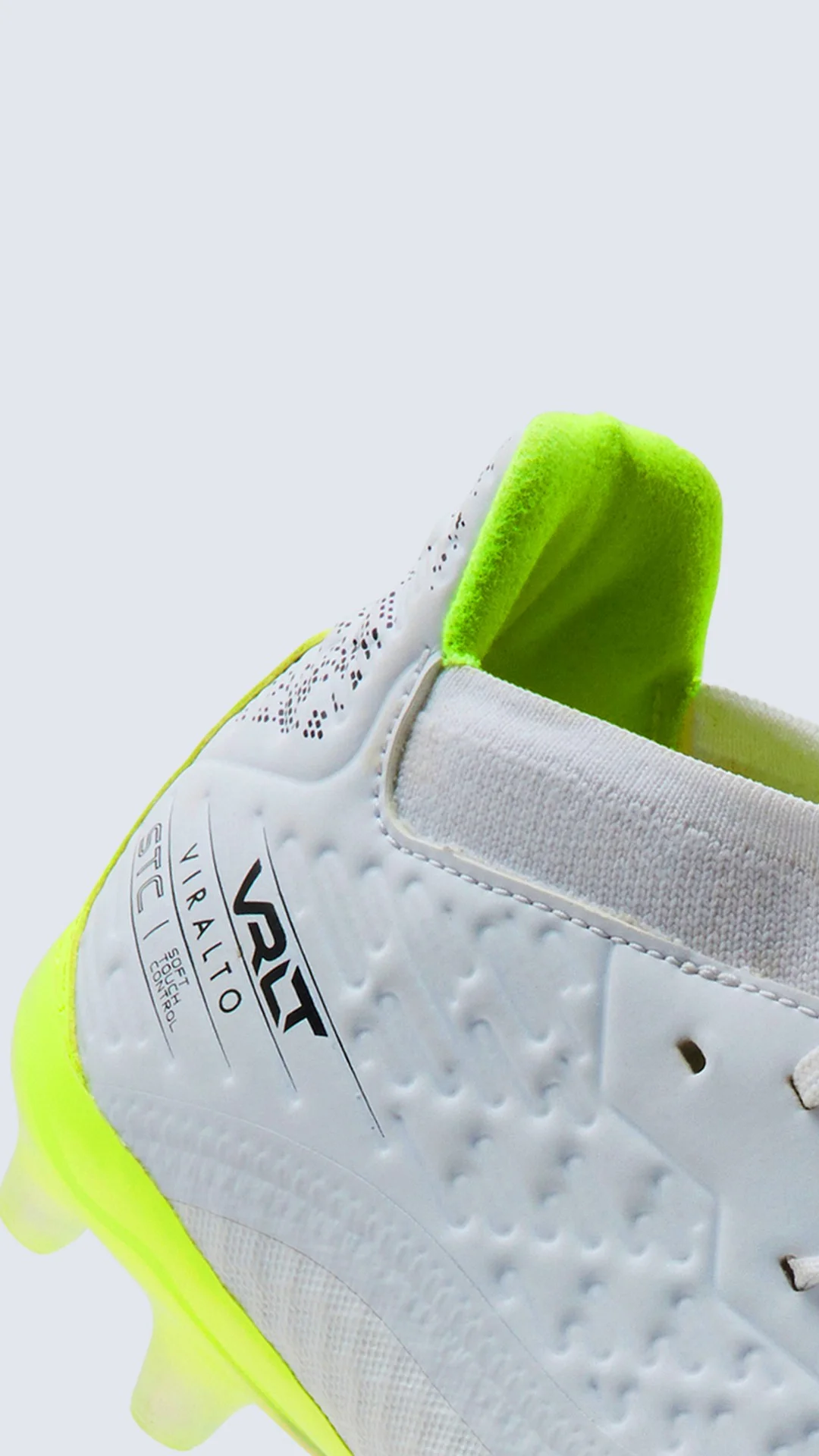 Storyboard, shot 09. Green lining and branding on the side of the boot.
