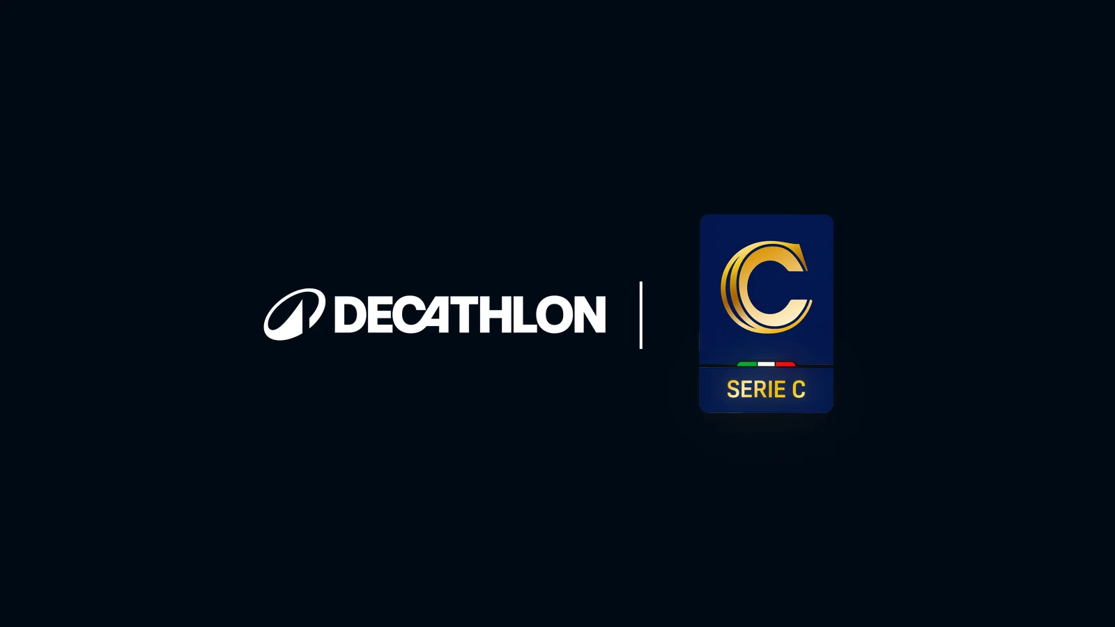 Decathlon signature on the left and the Serie C logo on the right, separated by a vertical line.