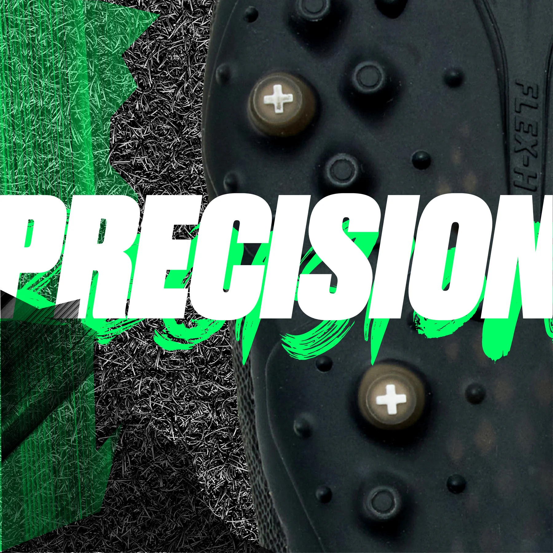 Boot detail and italic Precision lettering.