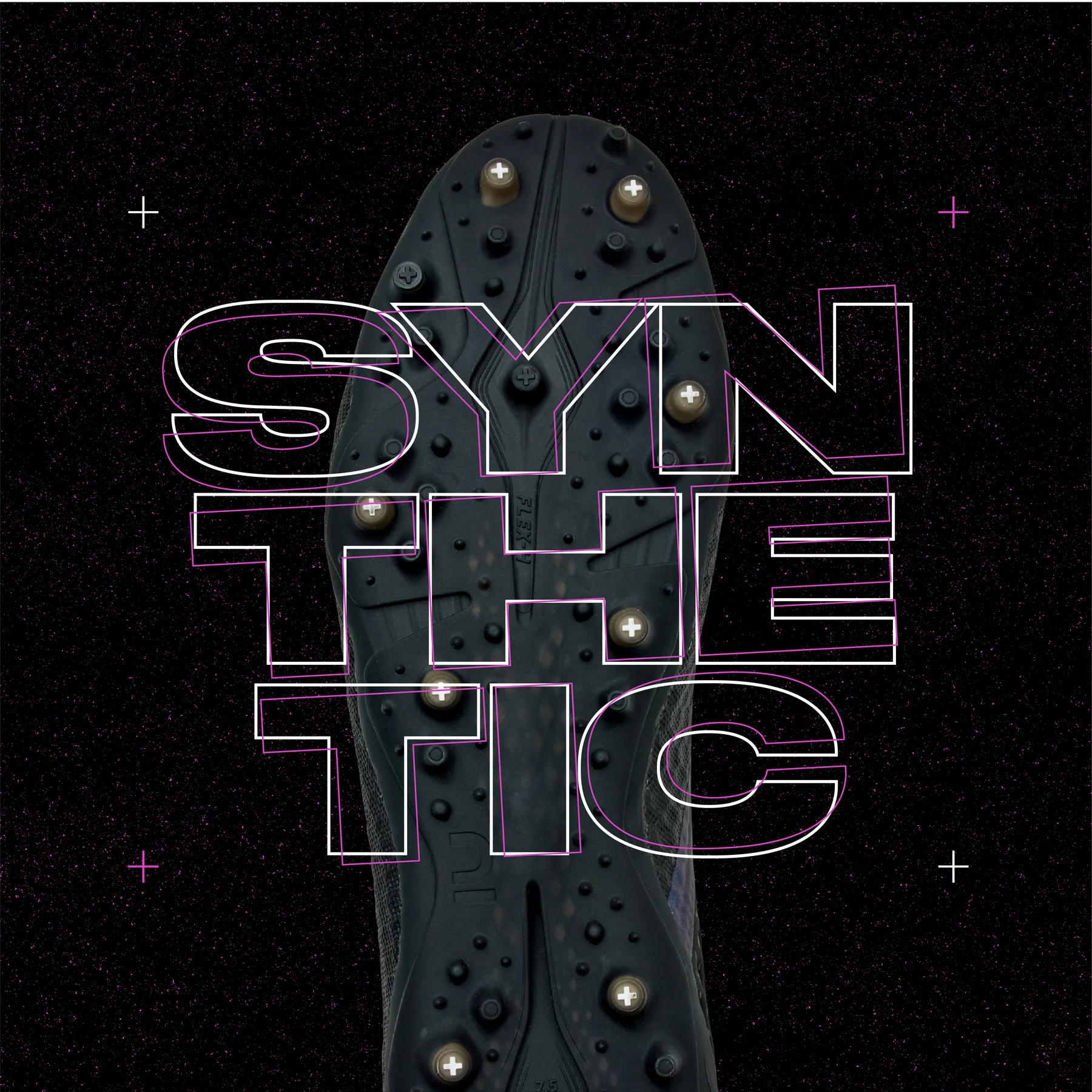 Black outline typography in the first graphic direction.