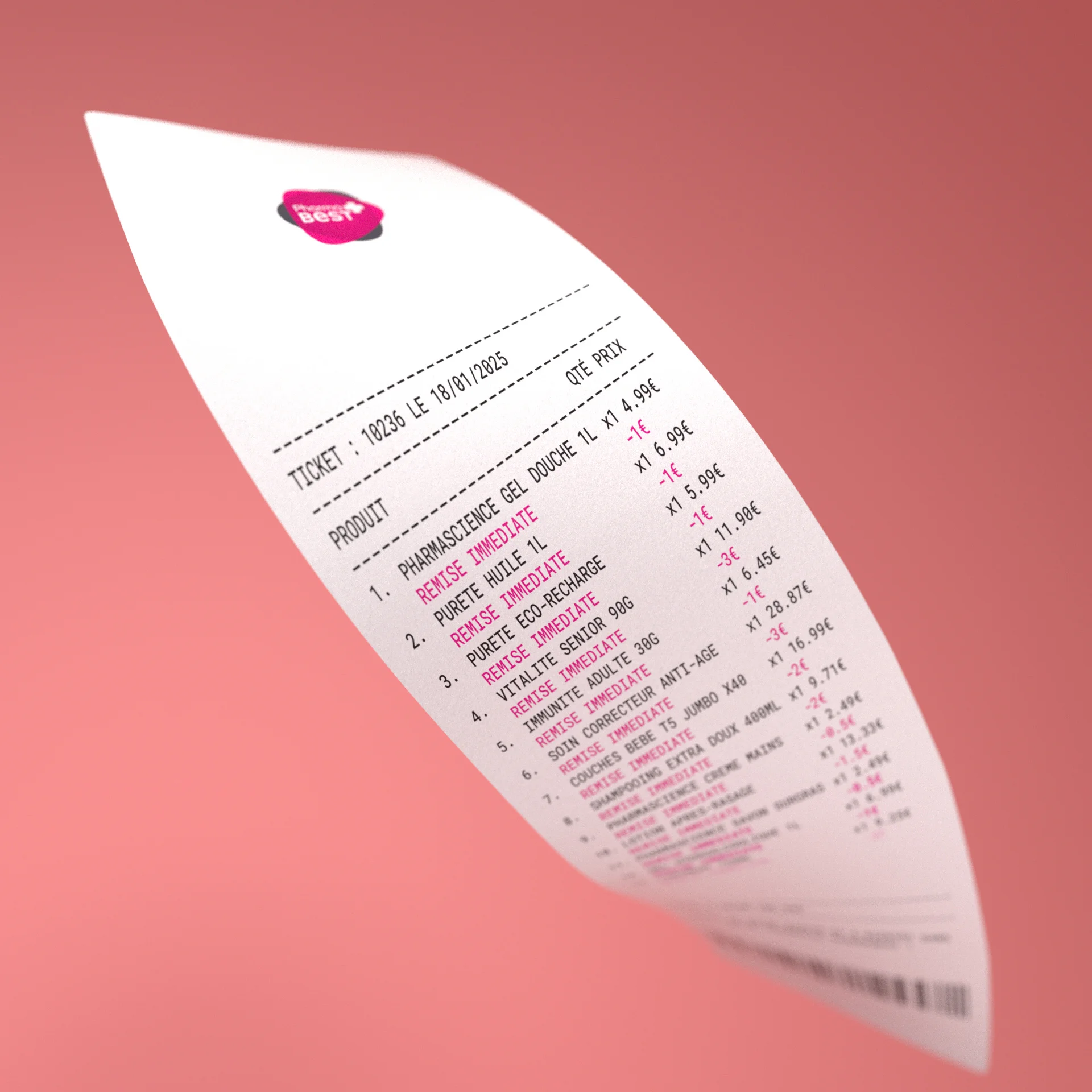 Render study: an upright view of the moving paper.